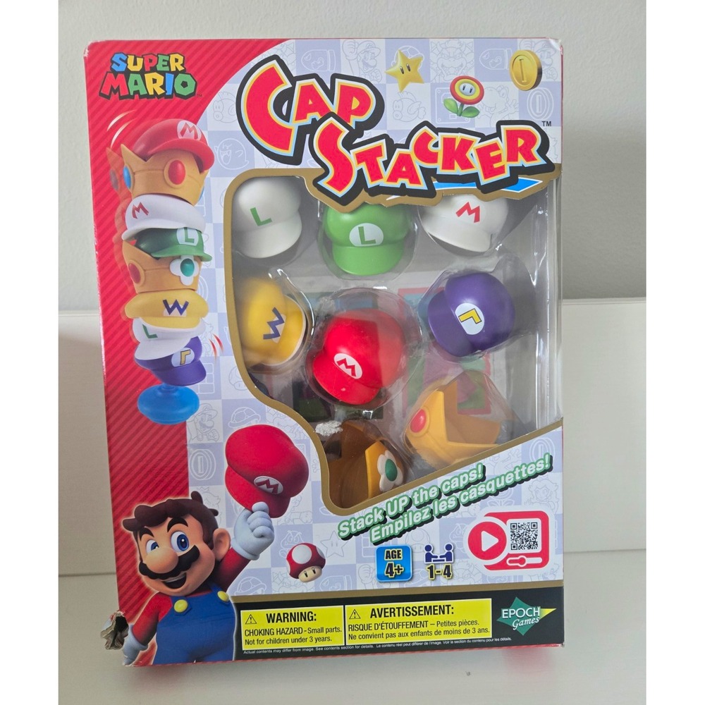 Super Mario Cap Stacker Skill & Action Stacking Game Damaged Box Discount